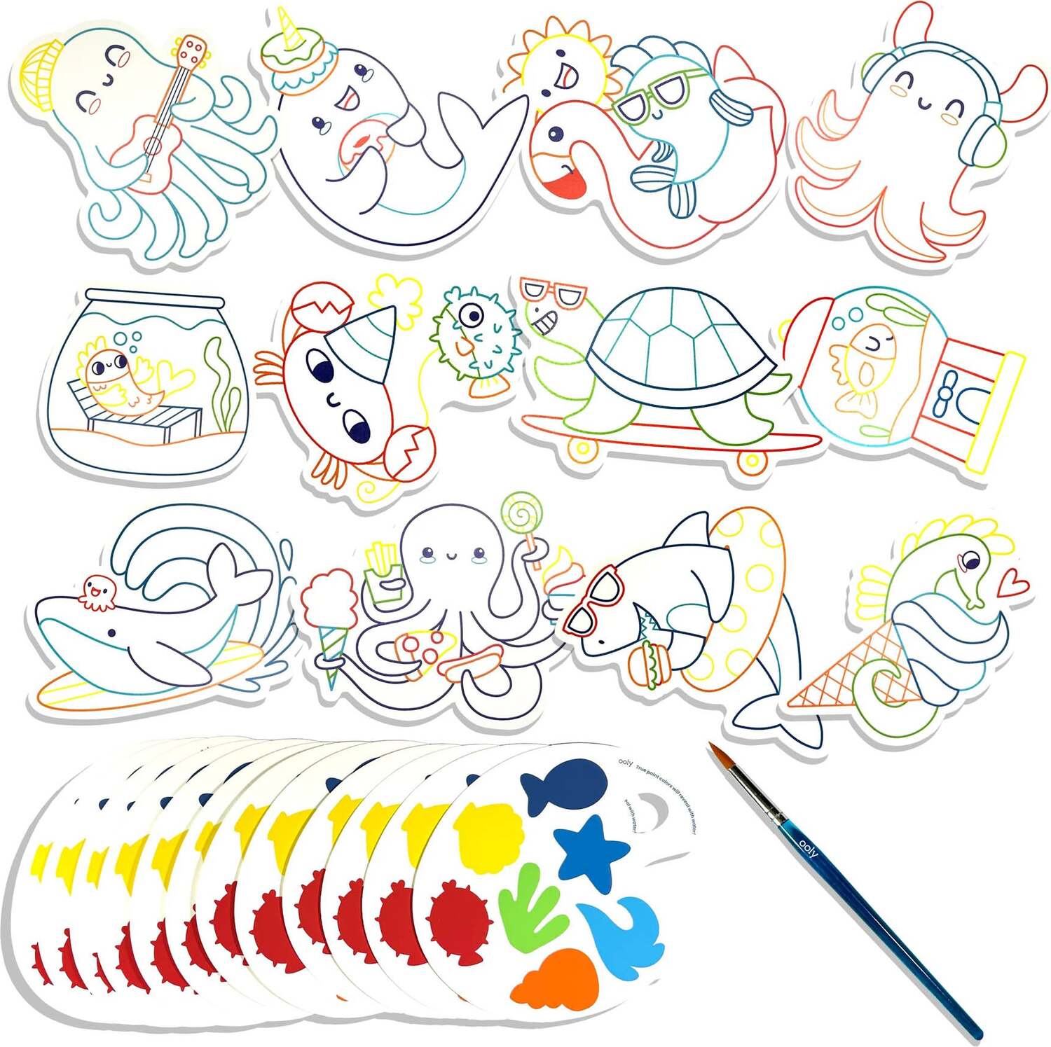 Playful Painters Easy Watercolor Painting - Ocean Fun