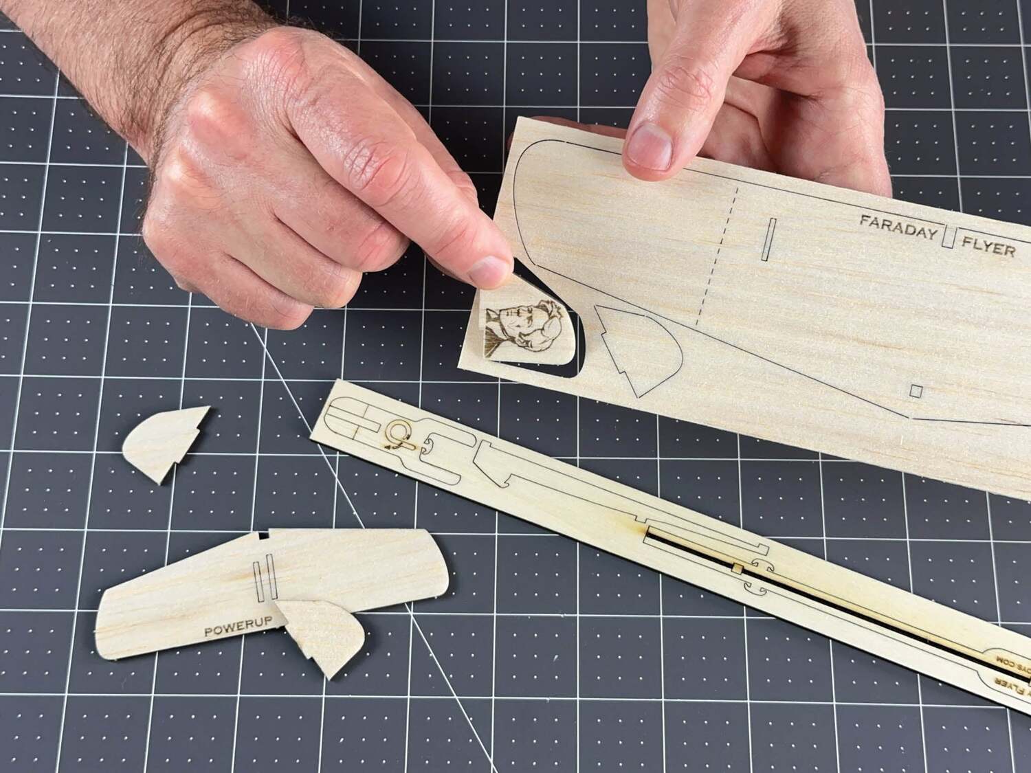 POWERUP Faraday Electric Powered Balsa Wood Airplane Kit