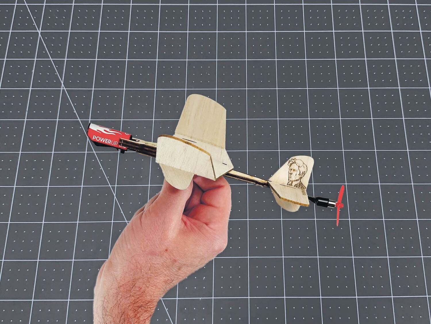 POWERUP Faraday Electric Powered Balsa Wood Airplane Kit
