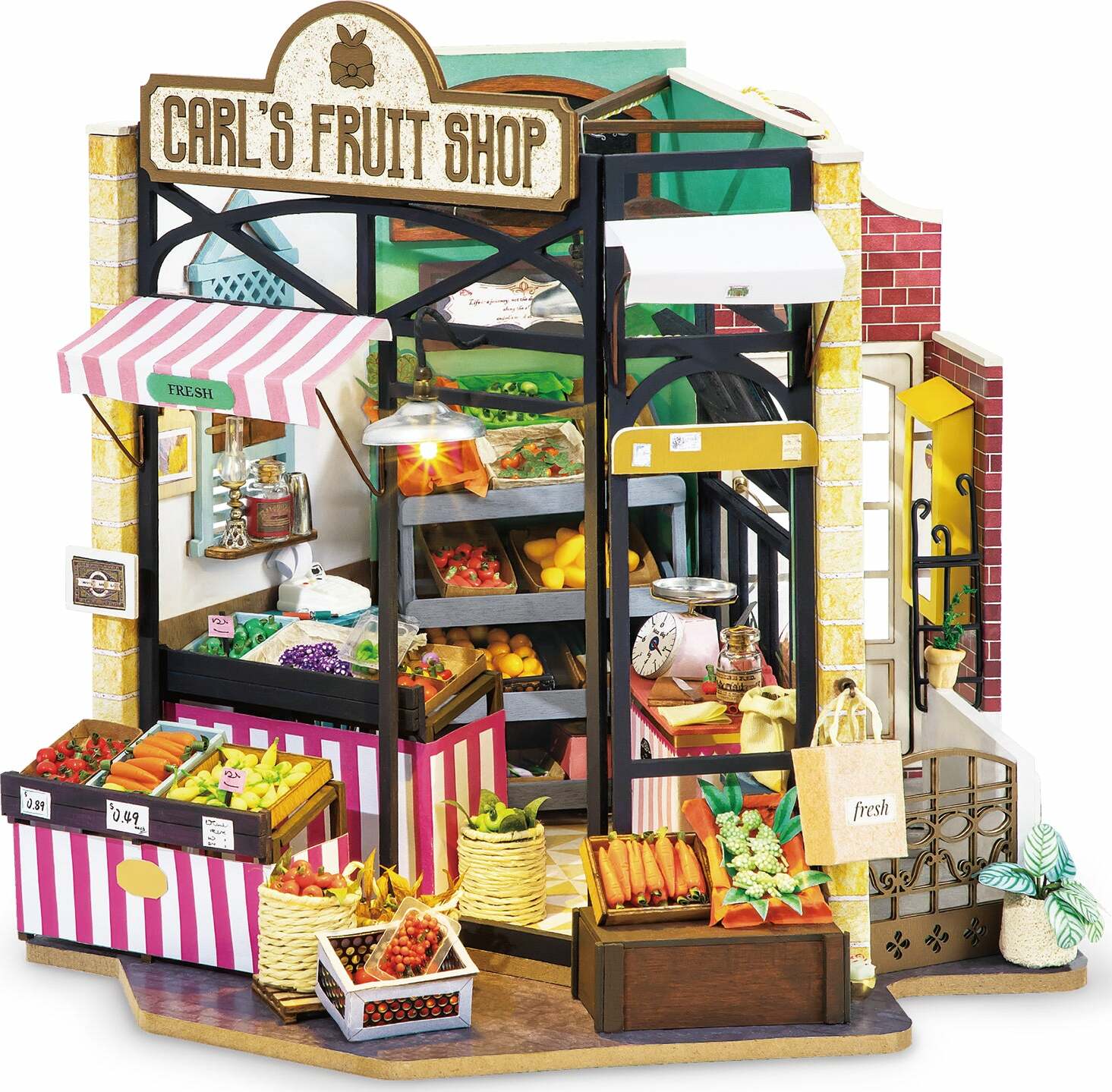 Carl's Fruit Shop DIY Minature House Kit