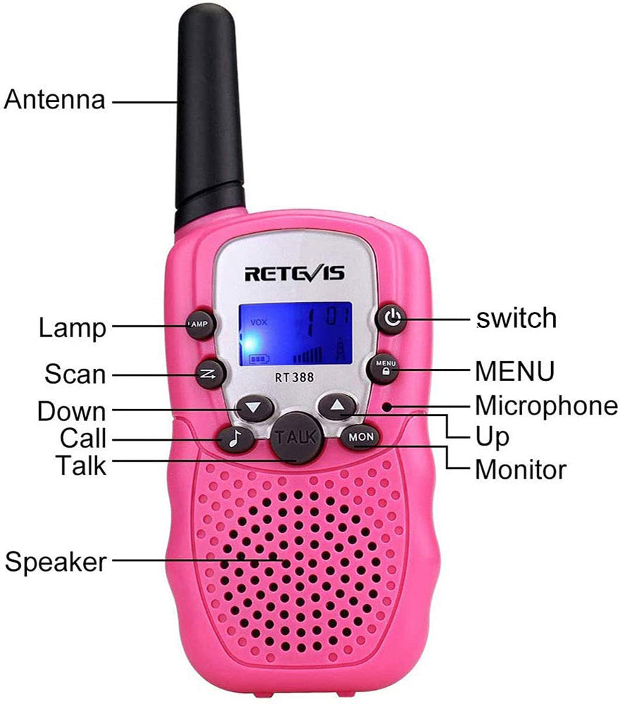 Retevis Walkie Talkie Pink