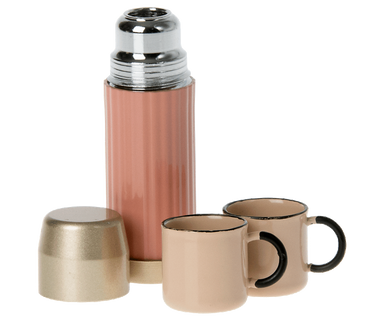 Maileg Thermos & Cups in Soft Coral