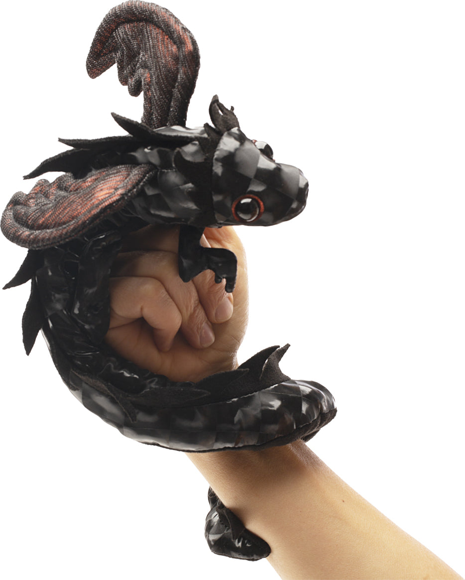 Midnight Dragon Wristlet Puppet