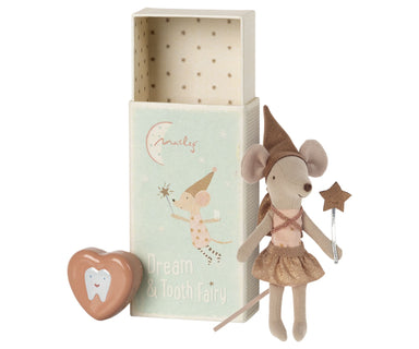 Tooth Fairy Mouse in Rose Matchbox