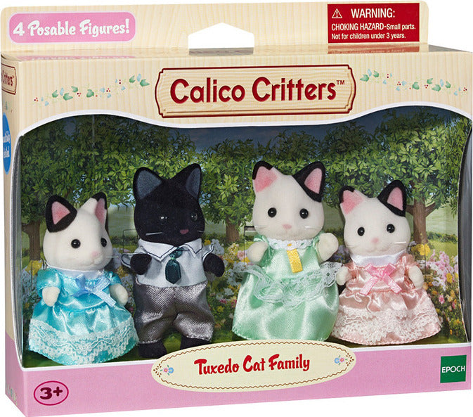 Calico Critters Tuxedo Cat Family