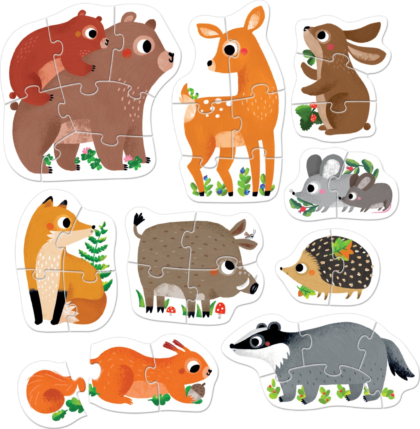 Progressive Puzzles Forest Animals