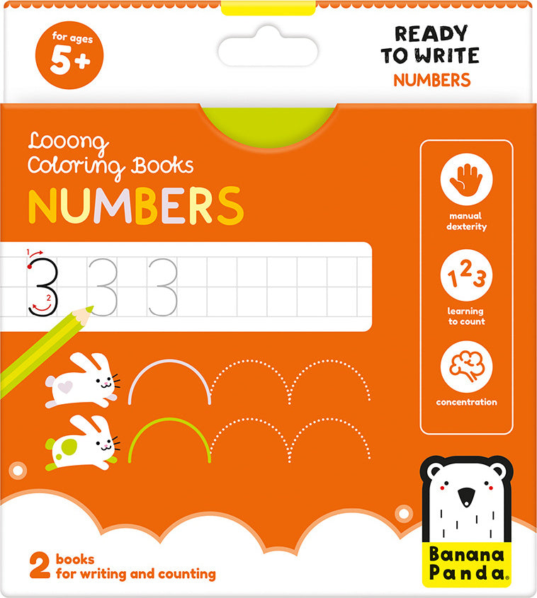 Looong Coloring Books - Ready to Write Numbers