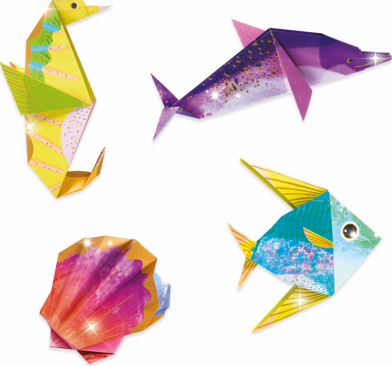 Djeco Sea Creatures Origami Paper Craft Kit