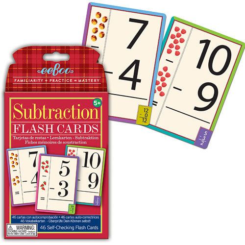 Subtraction Flash Cards