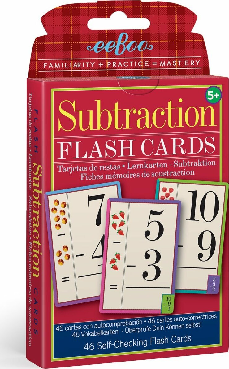 Subtraction Flash Cards