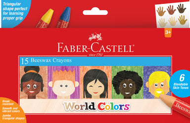 World Colors - 15Ct Beeswax Crayons