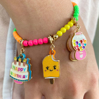 Gold Orange Popsicle Charm