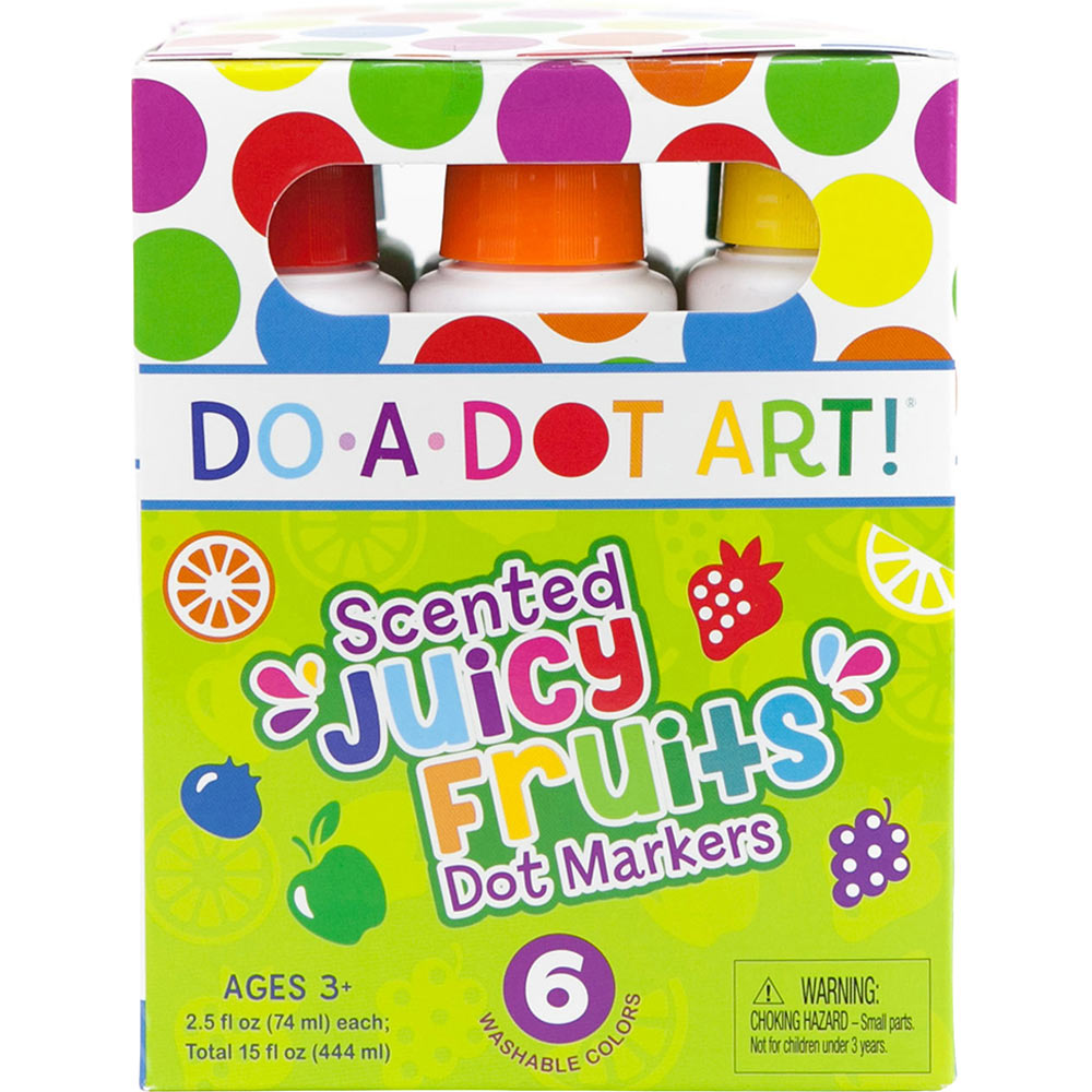  Juicy Fruits Scented Dot Markers 6 Pack