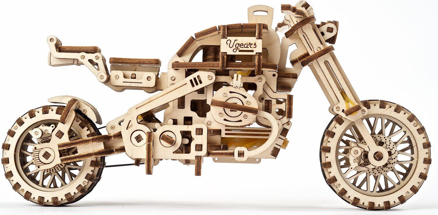 Ugears Motorcycle Scrambler Ugr-10 With Sidecar